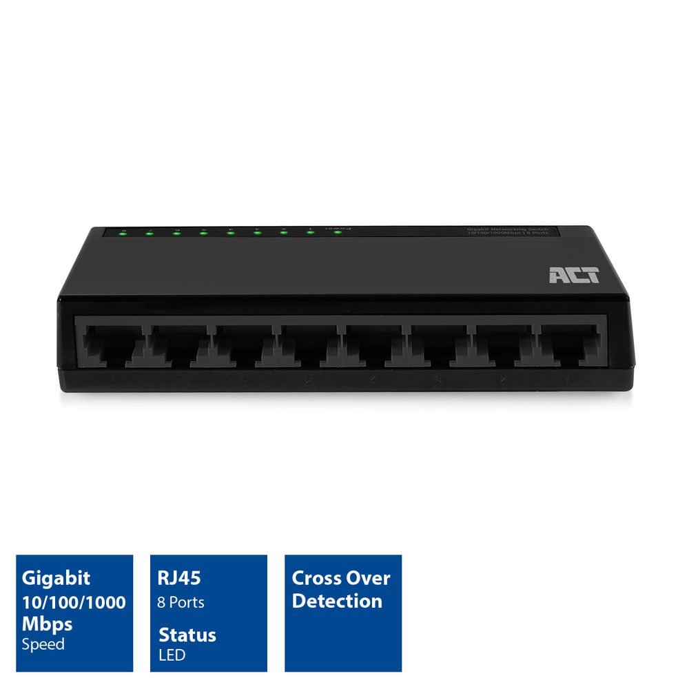 ACT AC4448 network switch Unmanaged Gigabit Ethernet (10/100/1000) Black – image 3