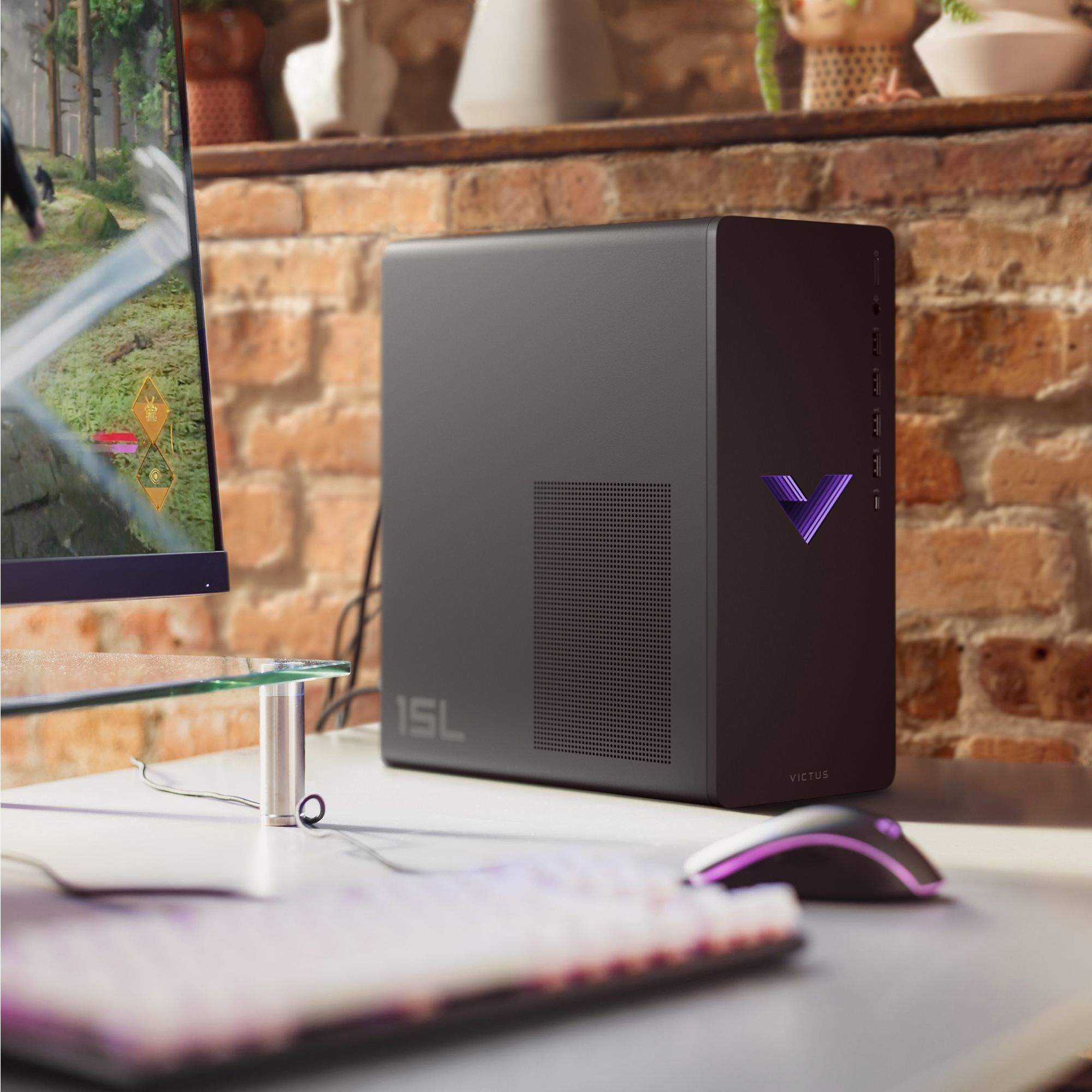 PC gaming - HP Victus TG02-0011ns, AMD Ryzen™ 7 5700G, 16GB RAM, 1TB SSD, Gráficos RTX™ 4060, Windows 11 H, Plata - imagen 7