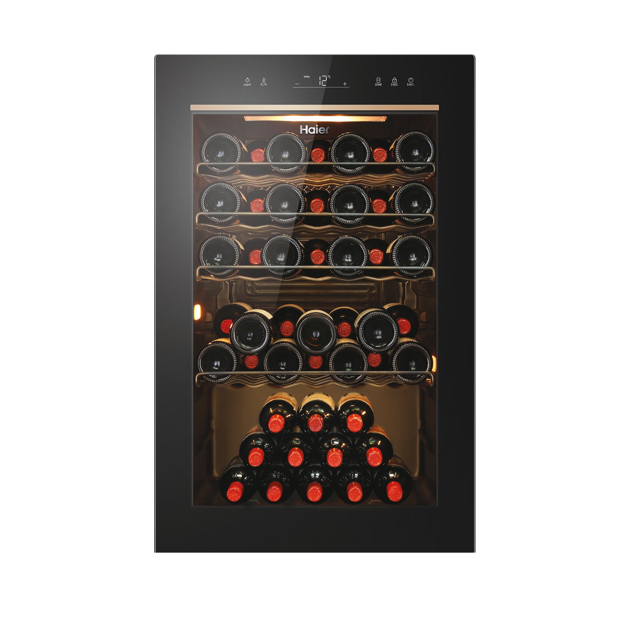 Haier Wine Bank 50 Series 3 HWS49GAE Compressor wine cooler Freestanding Black 49 bottle(s) – image 1