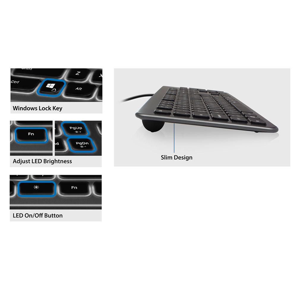 Ewent EW3266 keyboard Universal USB AZERTY Belgian Black, Grey – image 3