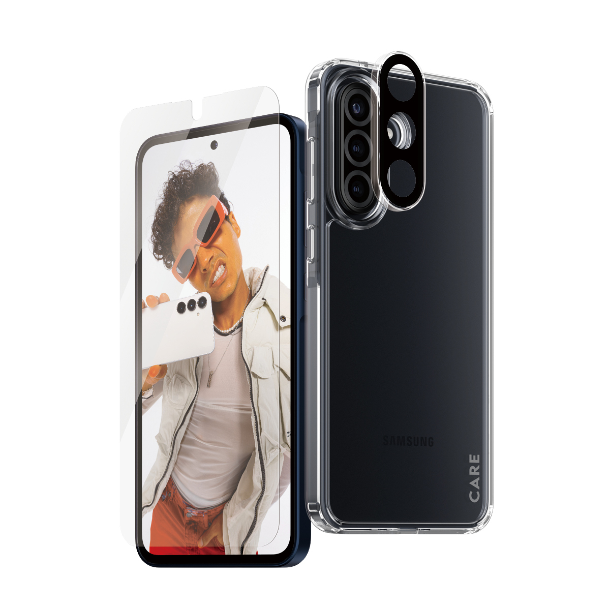 PanzerGlass ® | CARE by ® Flagship 3-in-1 Bundle Samsung Galaxy A36 5G Clear screen protector 1 pc(s)
