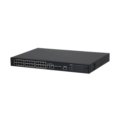 Dahua Technology PoE DH-PFS4226-24GT2GF-360 Managed L2 Gigabit Ethernet (10/100/1000) Power over Ethernet (PoE) 1U Black – image 3