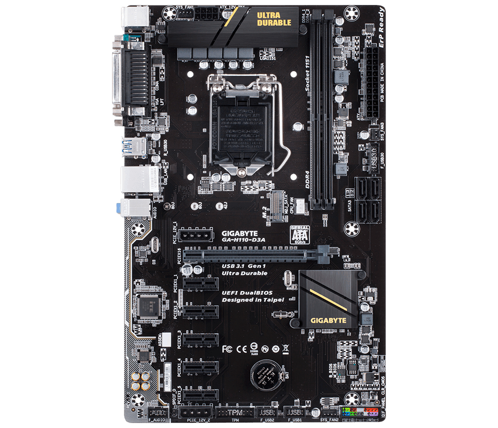 GIGABYTE GA-H110-D3A H110 Express LGA 1151 (Socket H4) ATX – image 4