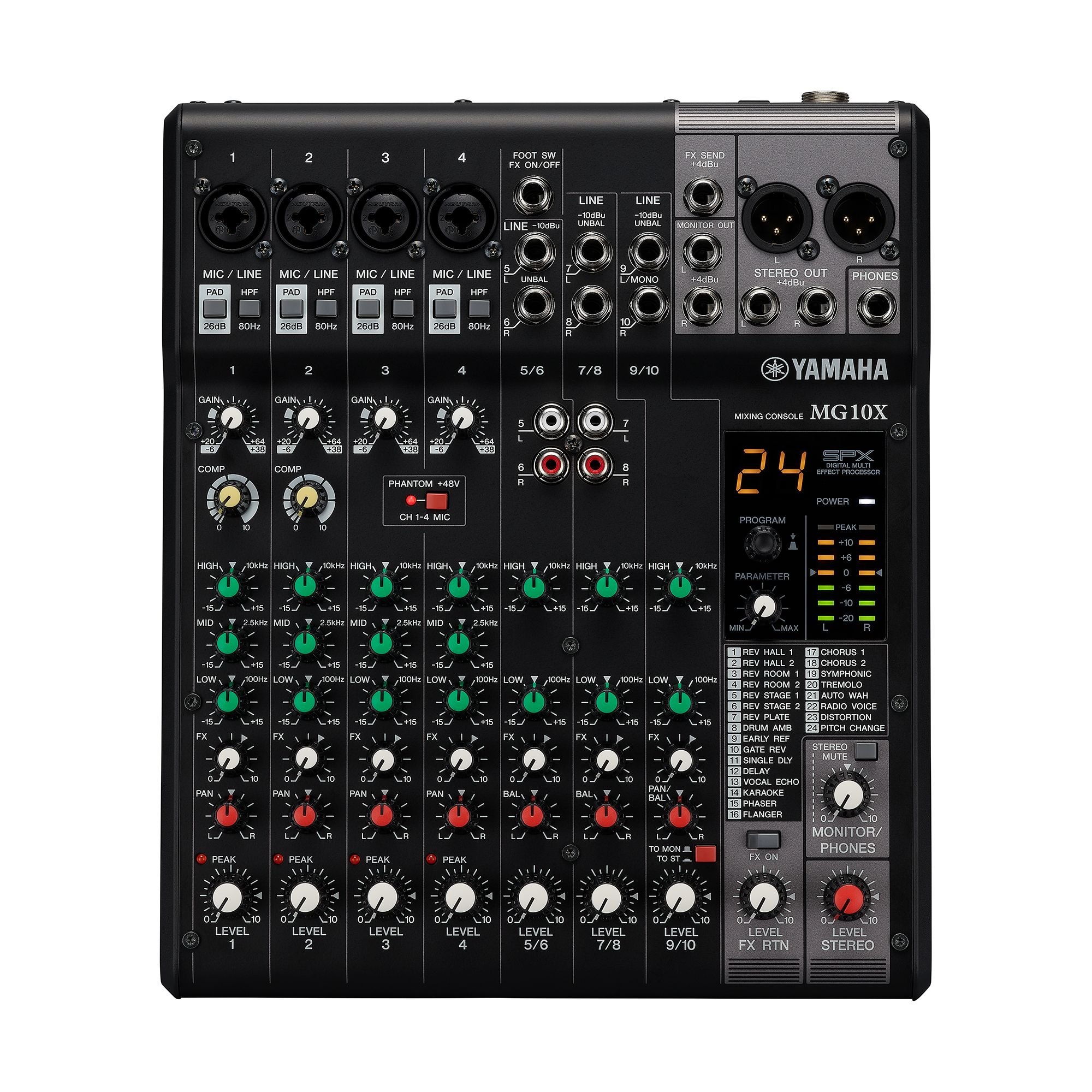 Yamaha MG10XCV audio mixer 10 channels Black
