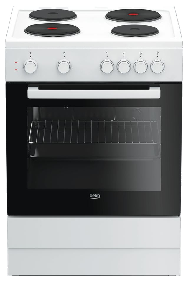 Beko FSS66000GW cooker Freestanding cooker Electric Sealed plate Black, White – image 1