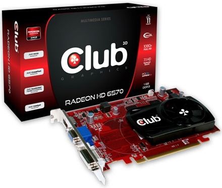 CLUB3D CGAX-65724ZI graphics card AMD Radeon HD6570