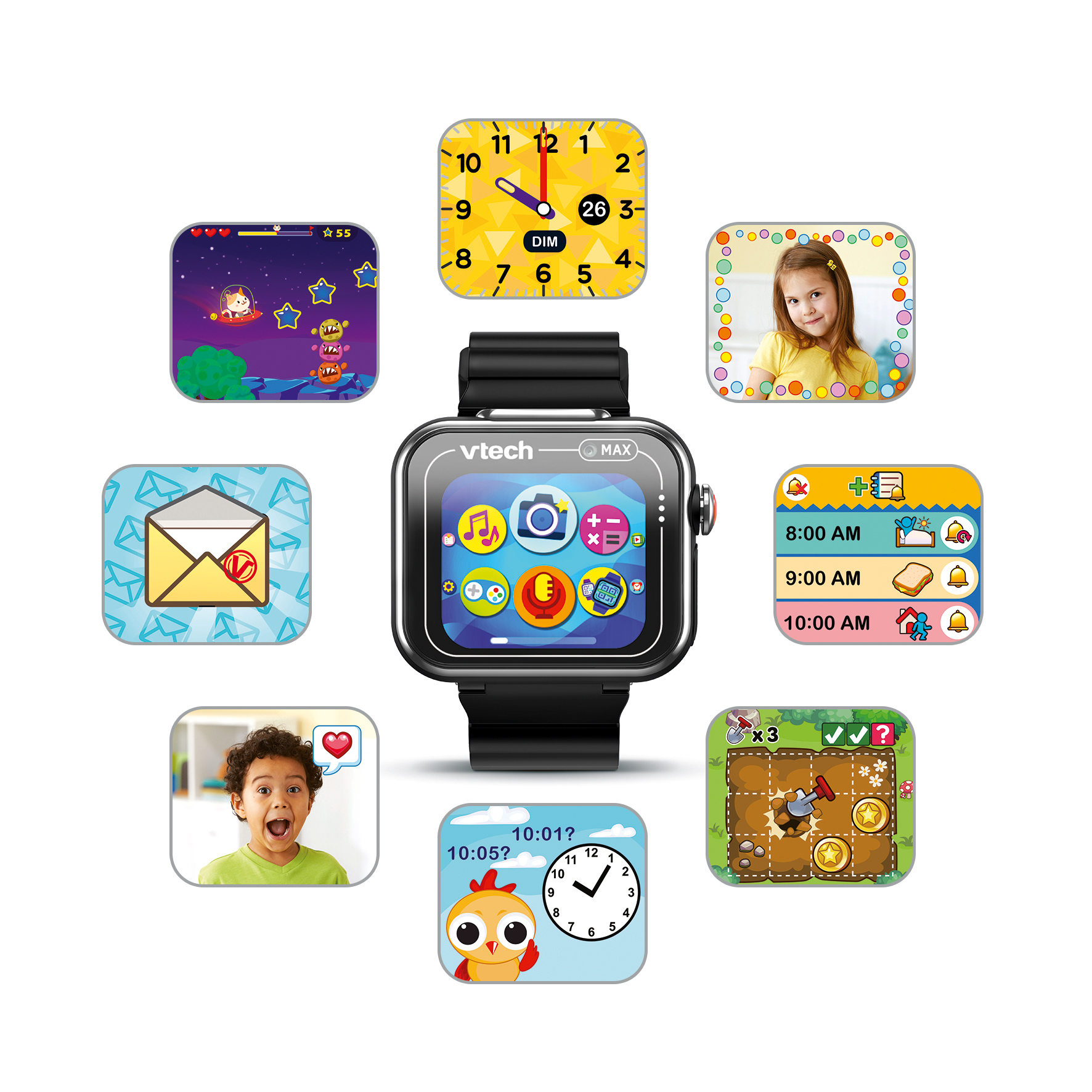 VTech KIDIZOOM SMARTWATCH MAX NOIRE – image 3