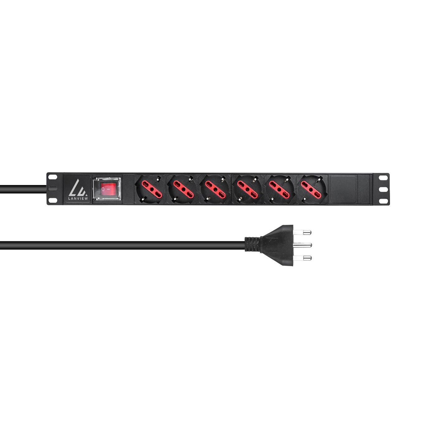 Lanview LVR-2MIT-SW-IT6 power distribution unit (PDU) 1U Black – image 1