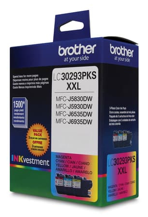 Brother LC30293PKS ink cartridge 3 pc(s) Original Extra (Super) High Yield Cyan, Magenta, Yellow – image 4