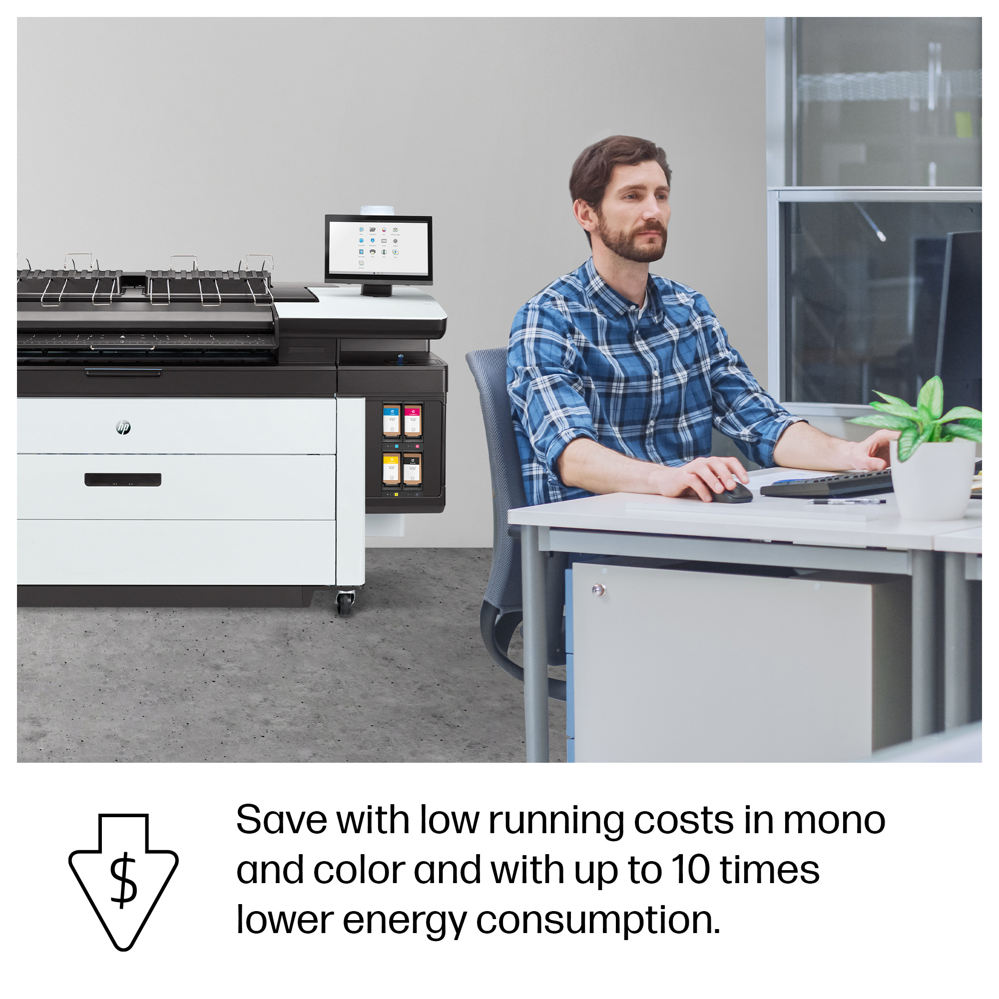 HP PageWide XL 3950 40-in Multifunction Printer with Top Stacker – image 7