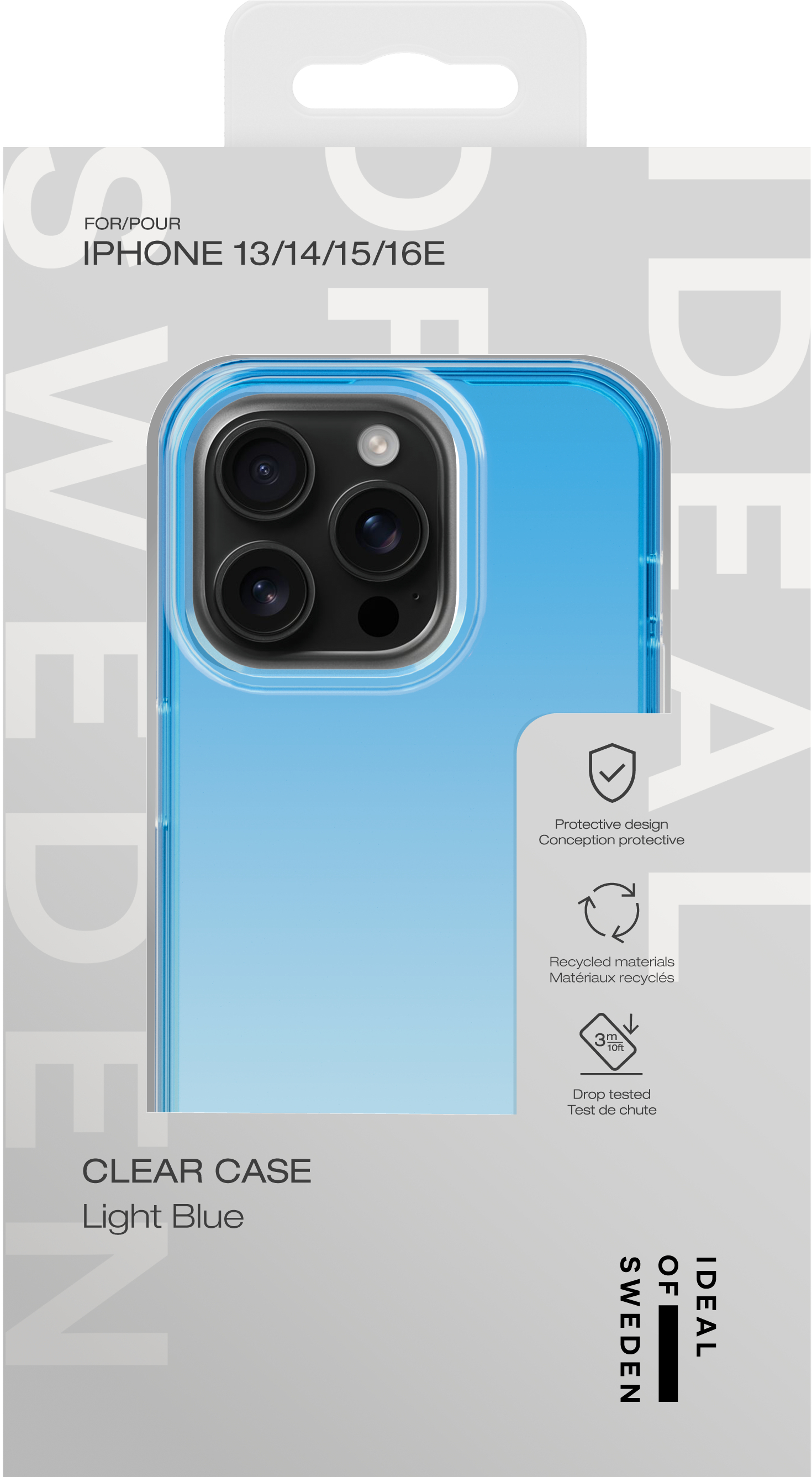 iDeal of Sweden Clear Case iPhone 13 / 14 / 15 / 16e Light Blue – image 2