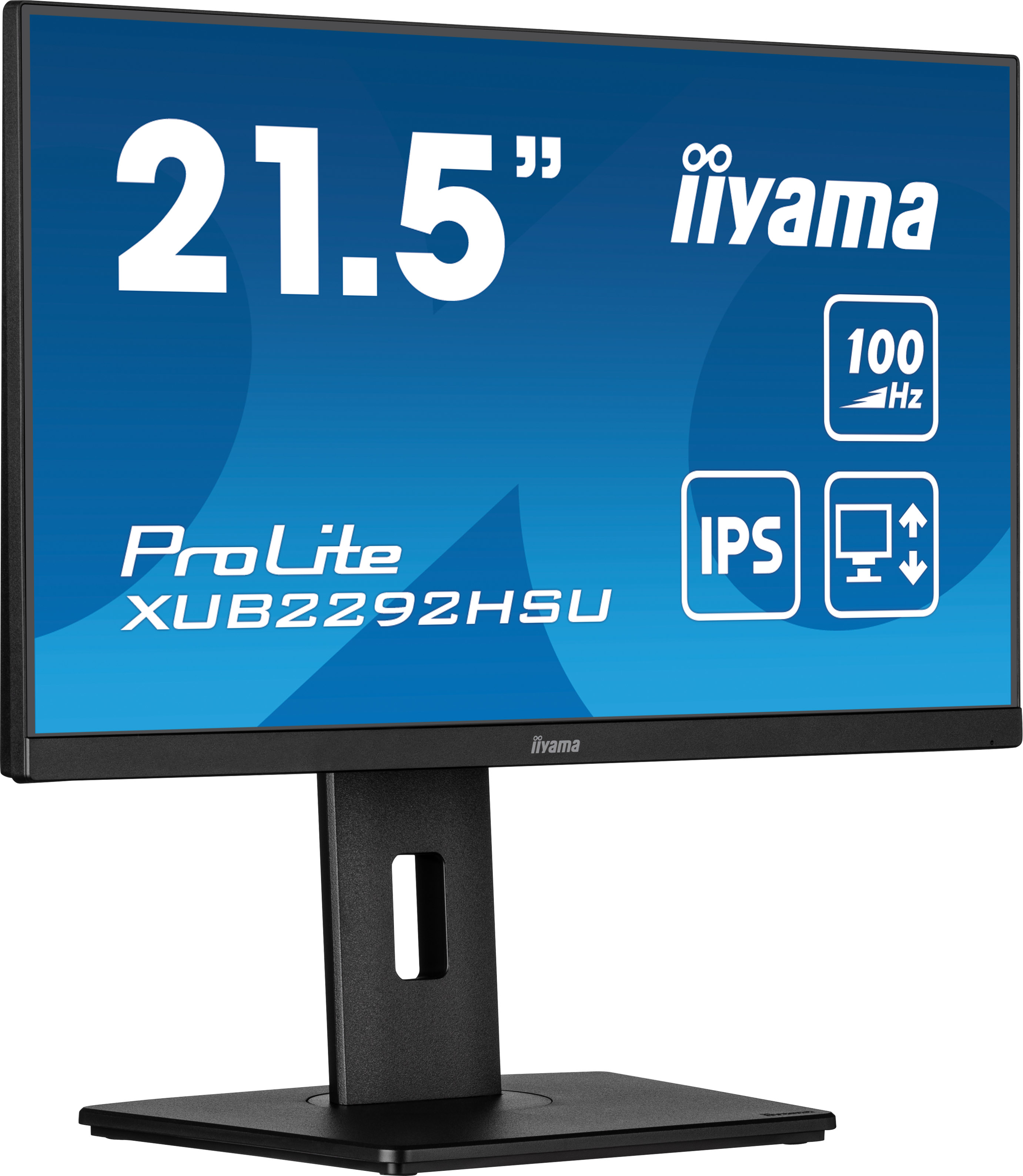 iiyama ProLite XUB2292HSU-B6 - LED monitor - 22" (21.5" viewable) - 1920 x 1080 Full HD (1080p) @ 100 Hz - IPS - 250 cd/m� - 1000:1 - 0.4 ms - HDMI, DisplayPort - speakers - matte black
