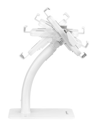 Manhattan Soporte tipo quiosco de sobremesa antirrobo para tablet e iPad, universal, rotación 360°, inclinación +20° a −110°, bloqueable, para tablets de 7,9" a 11", color blanco imagen 4