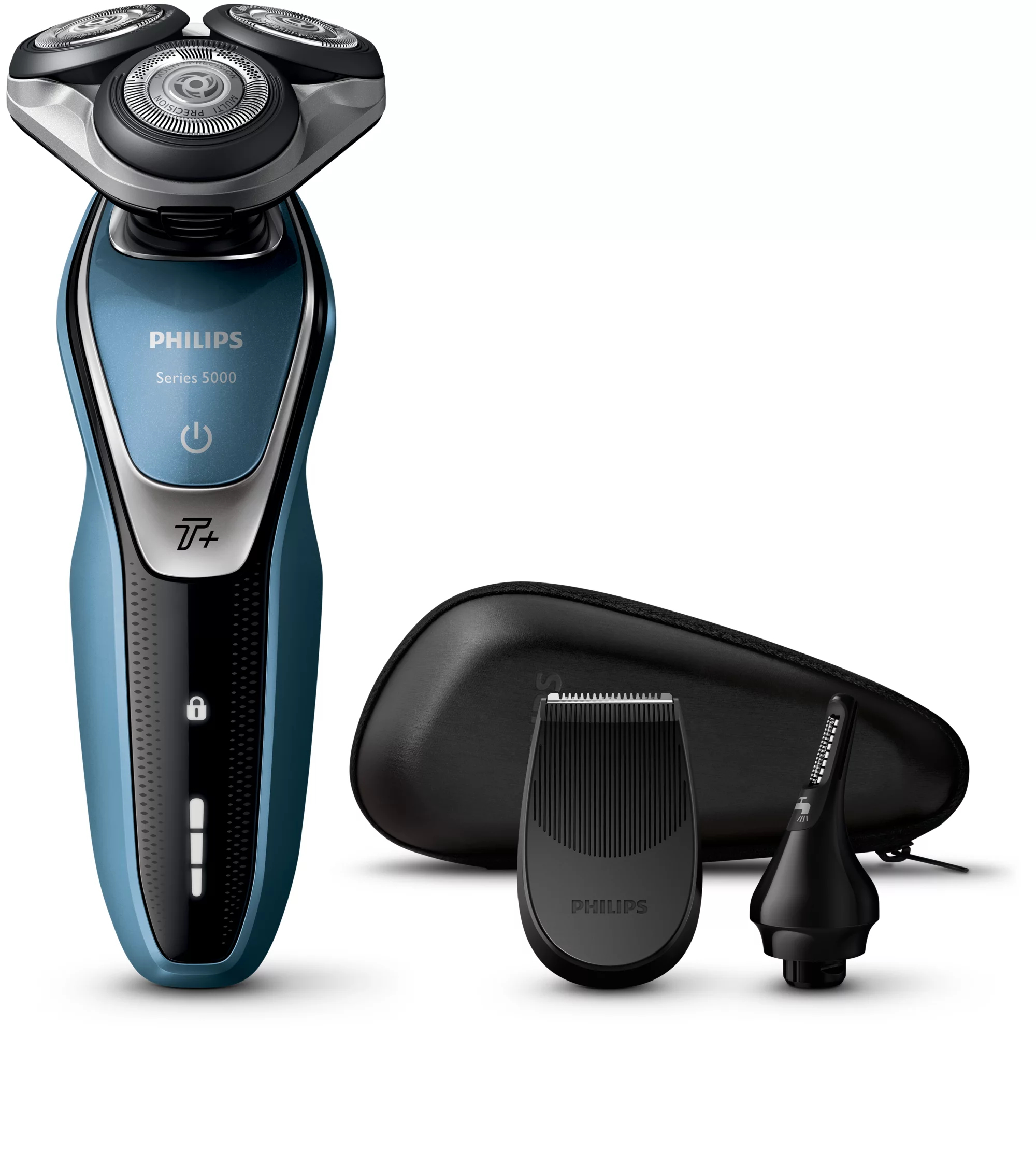 Philips SHAVER Series 5000 S5630/45 men's shaver Rotation shaver Trimmer Black, Blue, Silver