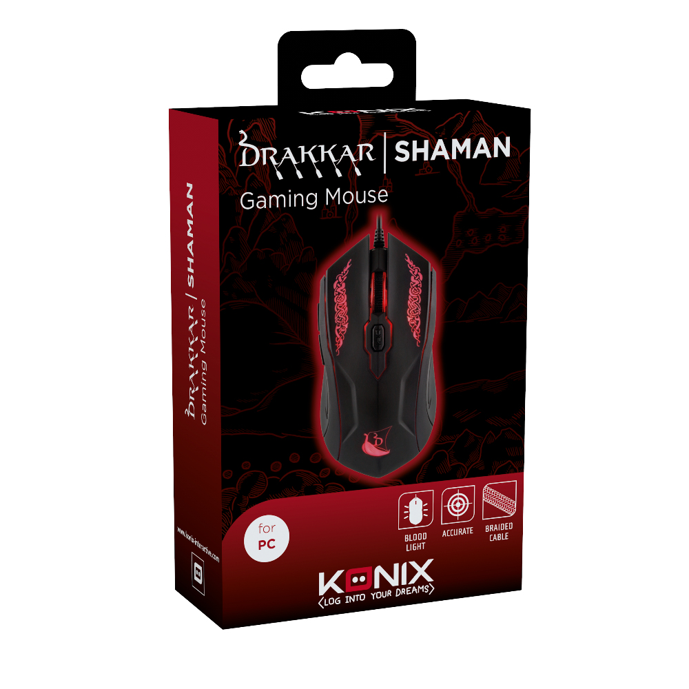 Konix Drakkar 61881192428 mouse Gaming Ambidextrous USB Type-A Optical 2000 DPI – image 3