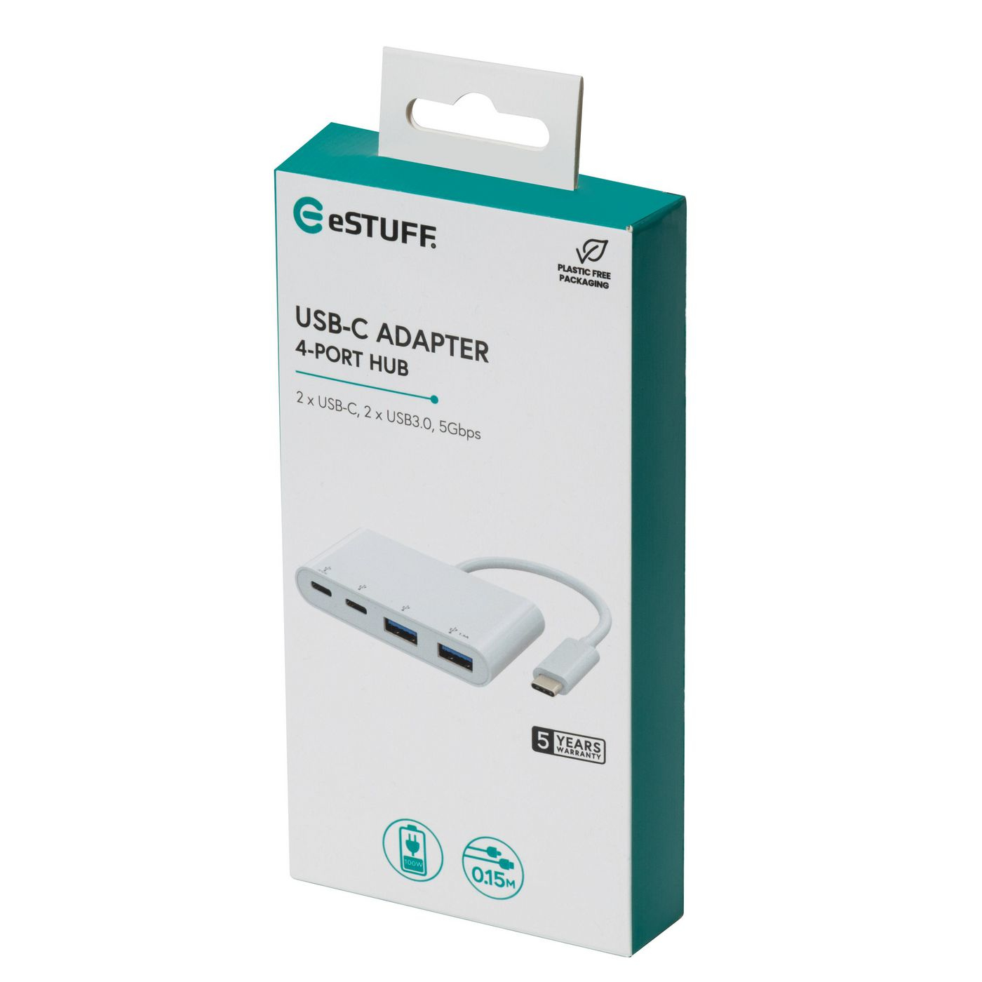 eSTUFF USB-C to 2 x USB 3.0 & 2 x USB-C 3.1 – image 4