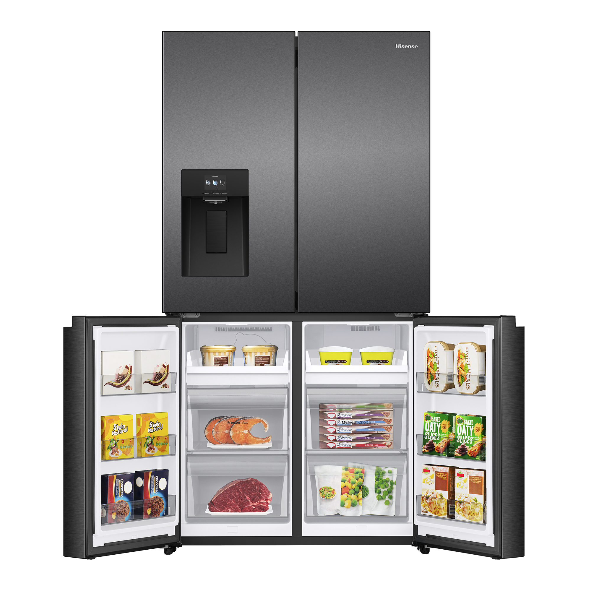Hisense RQ600P5SBE PureFlex American Fridge Freezer - E Rated - Black Steel – image 7