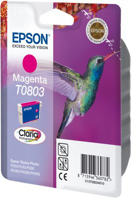 Epson T0803 Magenta Ink Cartridge (Hummingbird) – image 2
