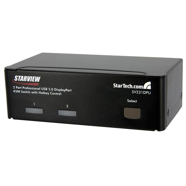 StarTech.com 2 Port Professional USB DisplayPort KVM Switch with Hotkey Control