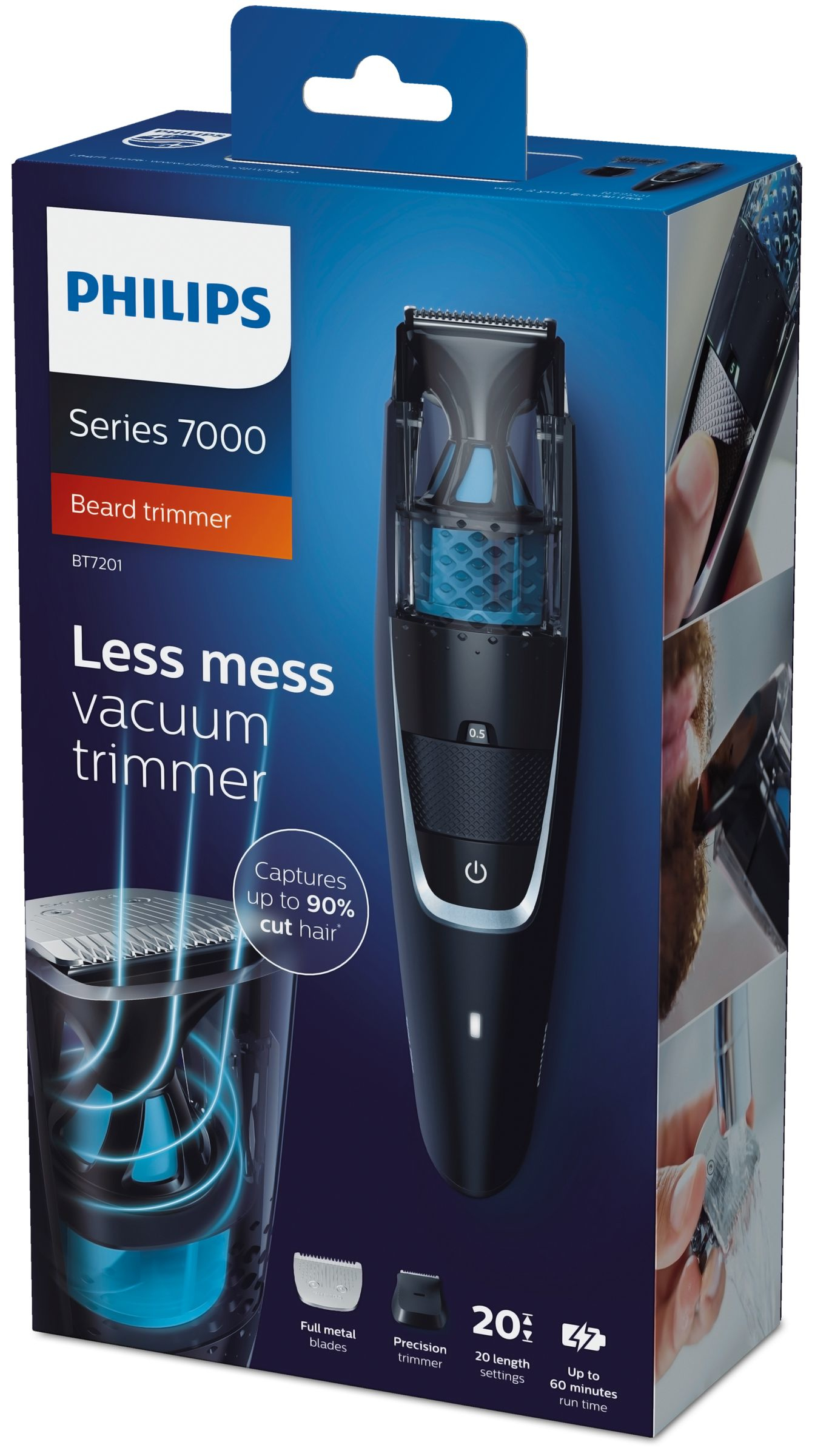 Philips BEARDTRIMMER Series 7000 Vacuum Beard Trimmer BT7201/15 – image 2