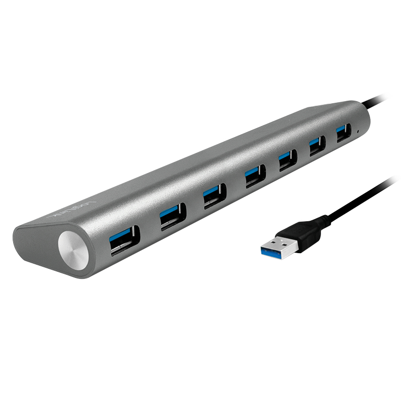 LogiLink UA0308 interface hub USB 3.2 Gen 1 (3.1 Gen 1) Type-A 5000 Mbit/s Grey – image 7