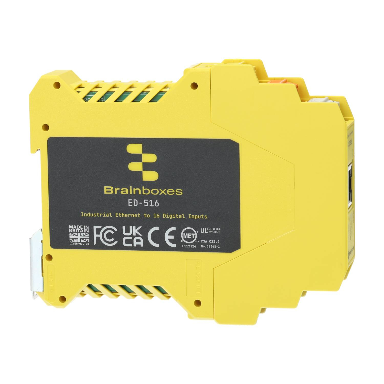 Brainboxes ED-516 Ethernet to 16 Digital Inputs + Serial Gateway – image 1