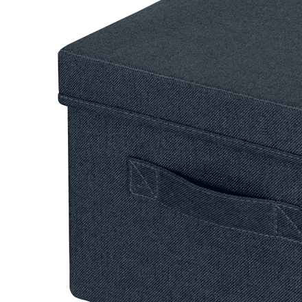 Leitz Aufbewahrungsbox aus Stoff mit Deckel mittel Samtgrau 2er-Pack – Foto 4 von 6