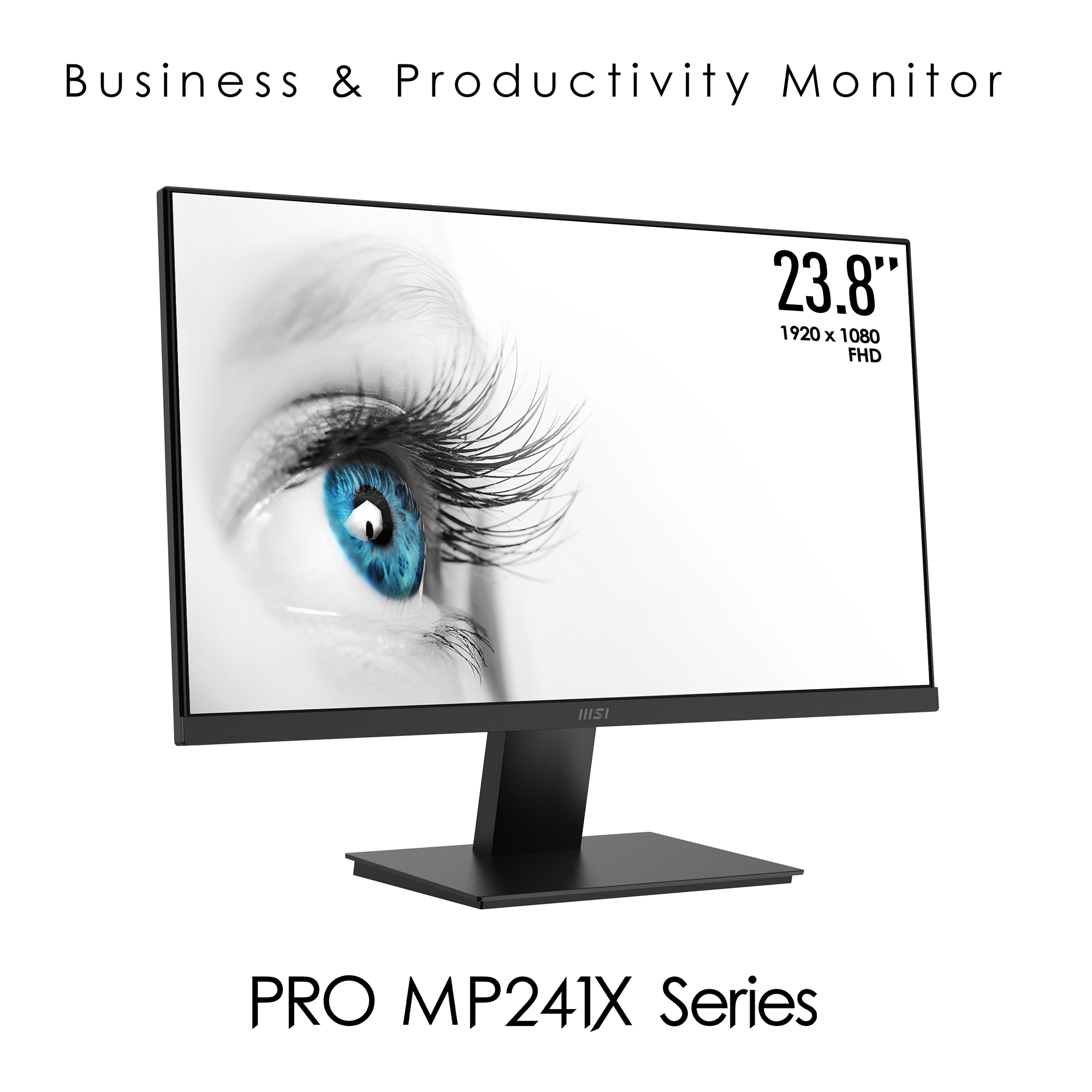 MSI Pro MP241X 23.8 Inch Monitor, Full HD (1920 x 1080), 75Hz, VA, 4ms, AdaptiveSync, HDMI, VGA, Anti-Glare, Anti-Flicker, Less Blue light, TÜV Certified, VESA, – image 7