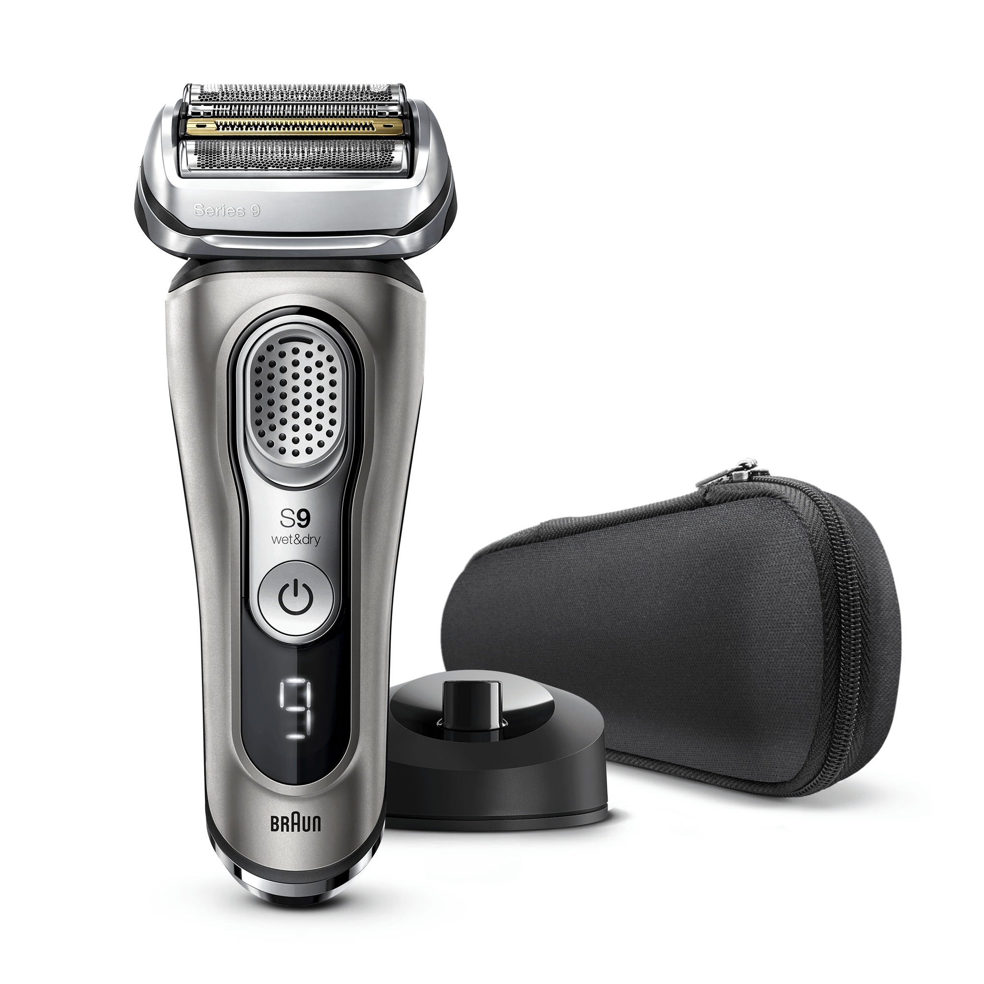 Braun Series 9 9345s Latest Generation Electric Shaver, Charging Stand, Fabric Case, Graphite – image 2