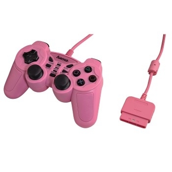 Hama Grip Controller for PlayStation 2, pink