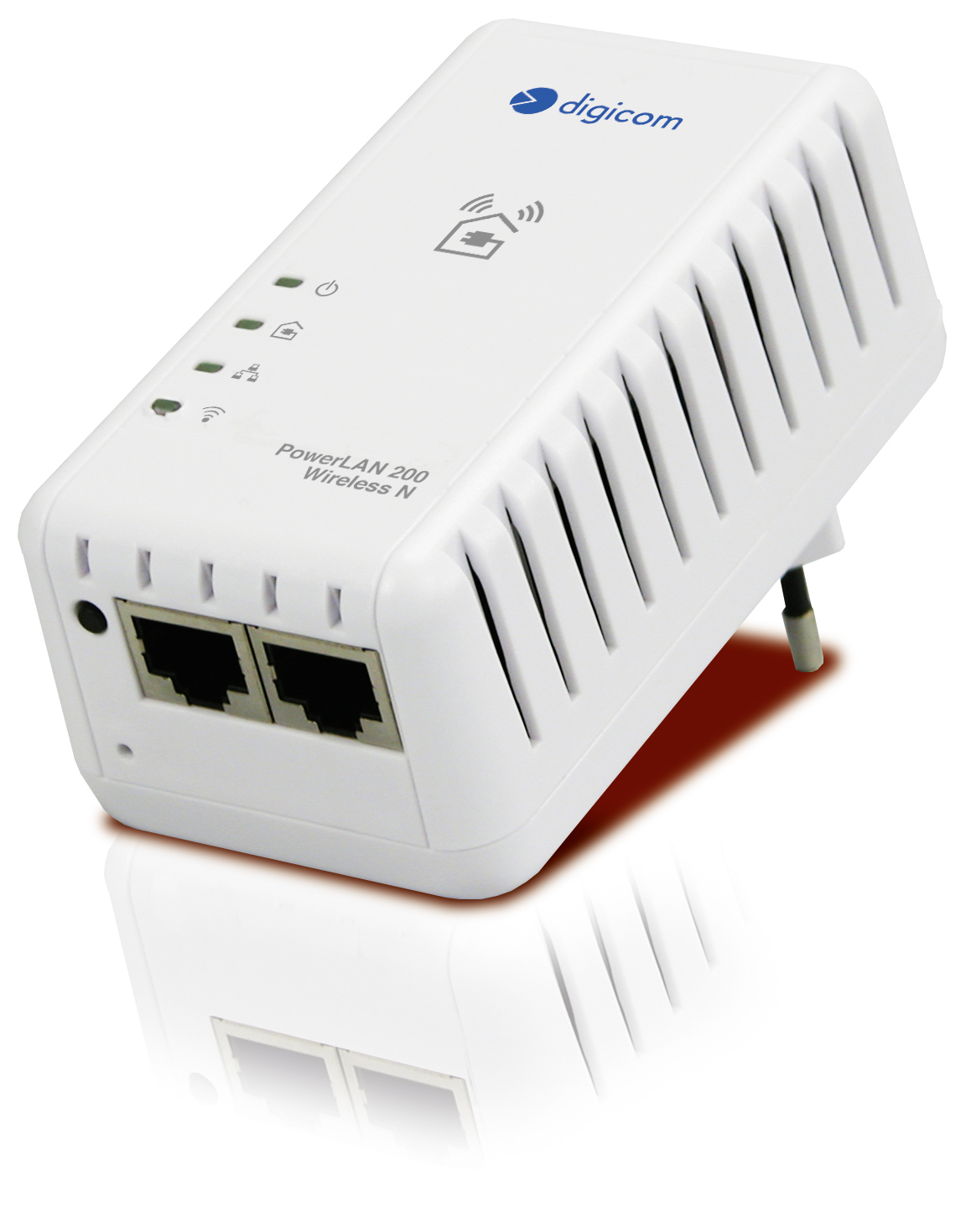 Digicom PL200W3-A01 200 Mbit/s Ethernet LAN Wi-Fi White 1 pc(s) – image 1