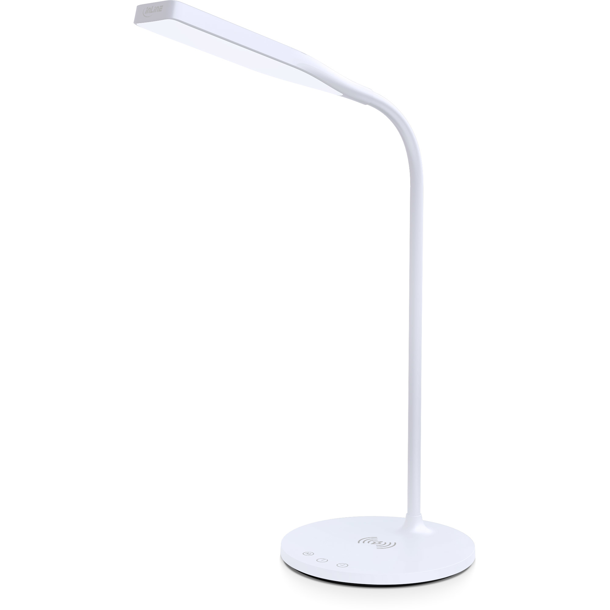InLine SmartHome LED Office Light, Smartphone Wireless Qi Charger, white – image 4