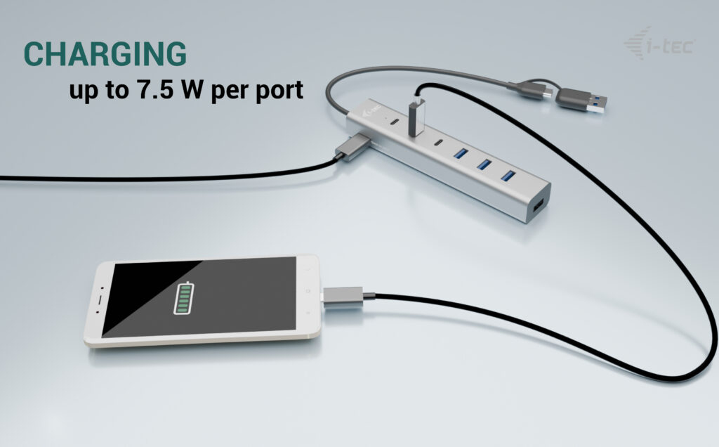 i-tec USB-C/USB-A Charging Metal HUB 7 port (3x USB-C, 4x USB-A) – image 8