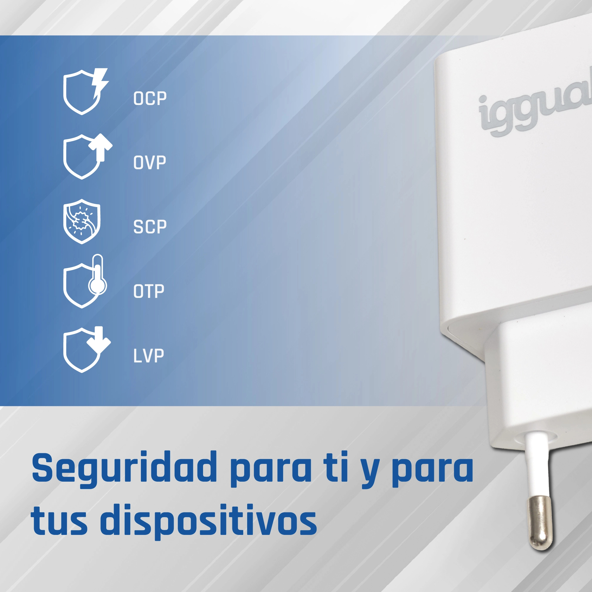 iggual IGG318164 mobile device charger Universal White AC Indoor – image 4