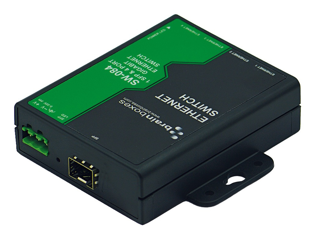 Brainboxes Light Industrial 1 SFP & 4 Port Gigabit Ethernet Switch – image 2