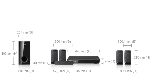 Samsung HT-BD1250R home cinema system 5.1 channels – image 5