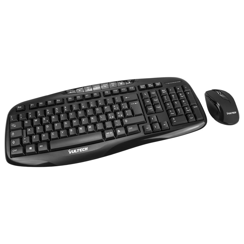 Vultech GS-2485 keyboard Mouse included Gaming RF Wireless Italian Black – image 3