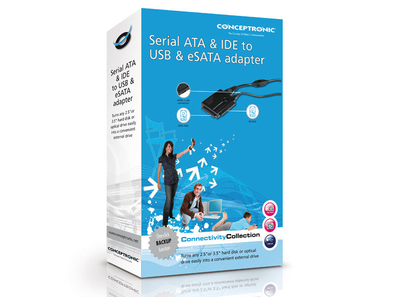 Conceptronic Serial ATA & IDE to USB & eSATA adapter – image 4