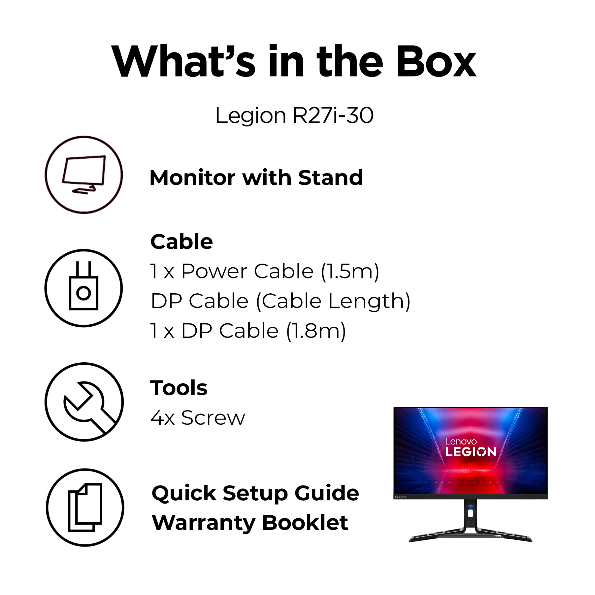 Lenovo Legion R27i-30 computer monitor 68.6 cm (27″) 1920 x 1080 pixels Full HD LED Black image 11