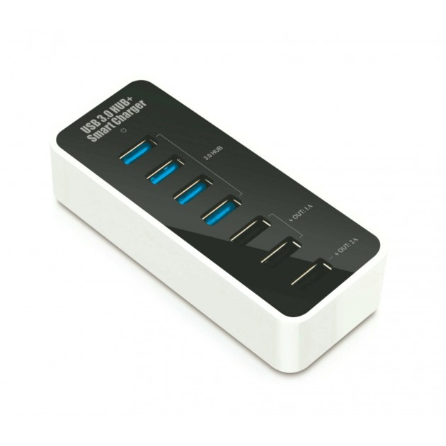 Techly Hub 4 Ports USB 3.0 Super Speed ​​USB + Charger 1A / ​​2A IUSB3-TLYBV7 – image 2