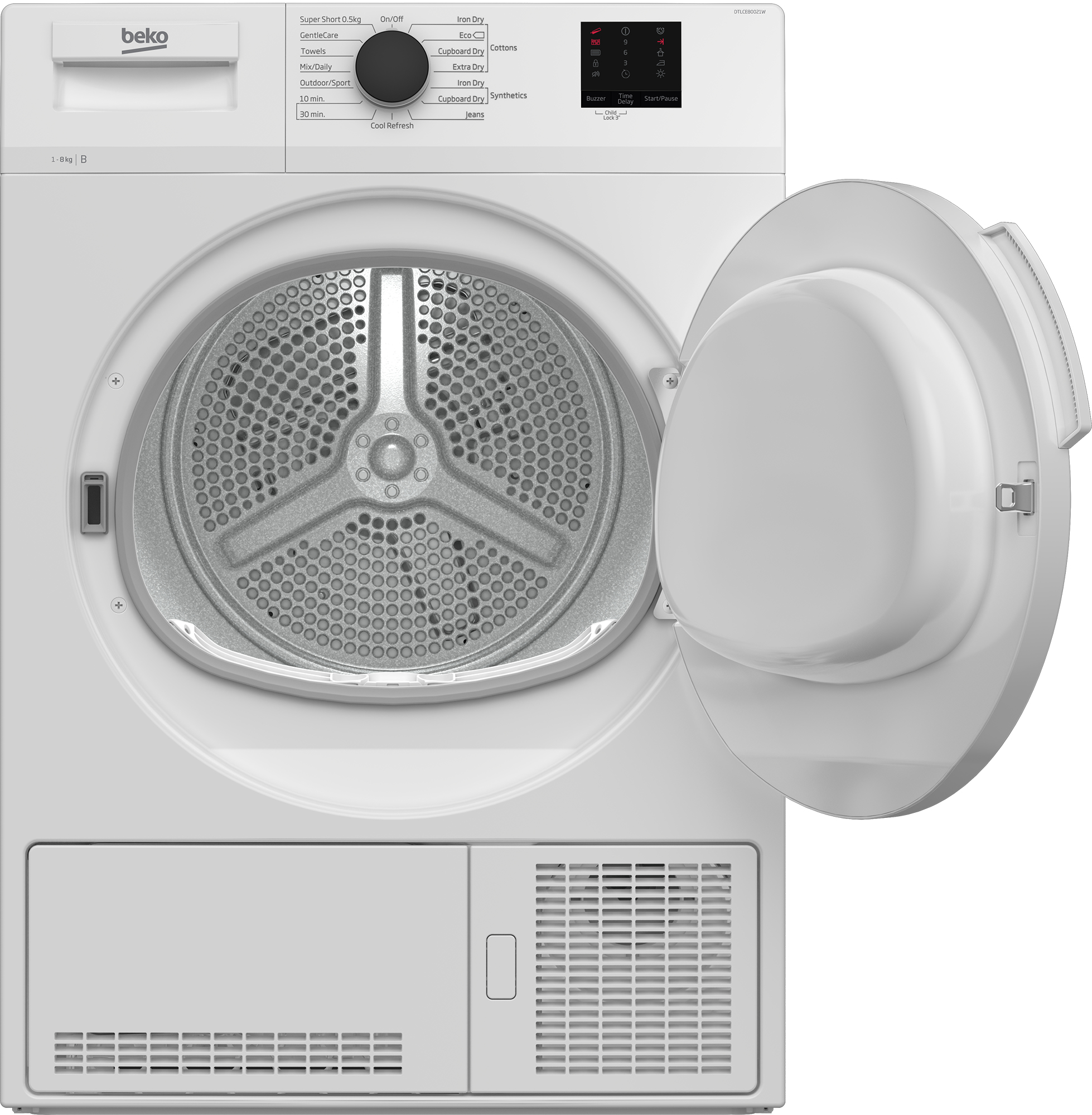 Beko DTLCE80021W 8kg Condenser Tumble Dryer with B Energy Rating – image 3