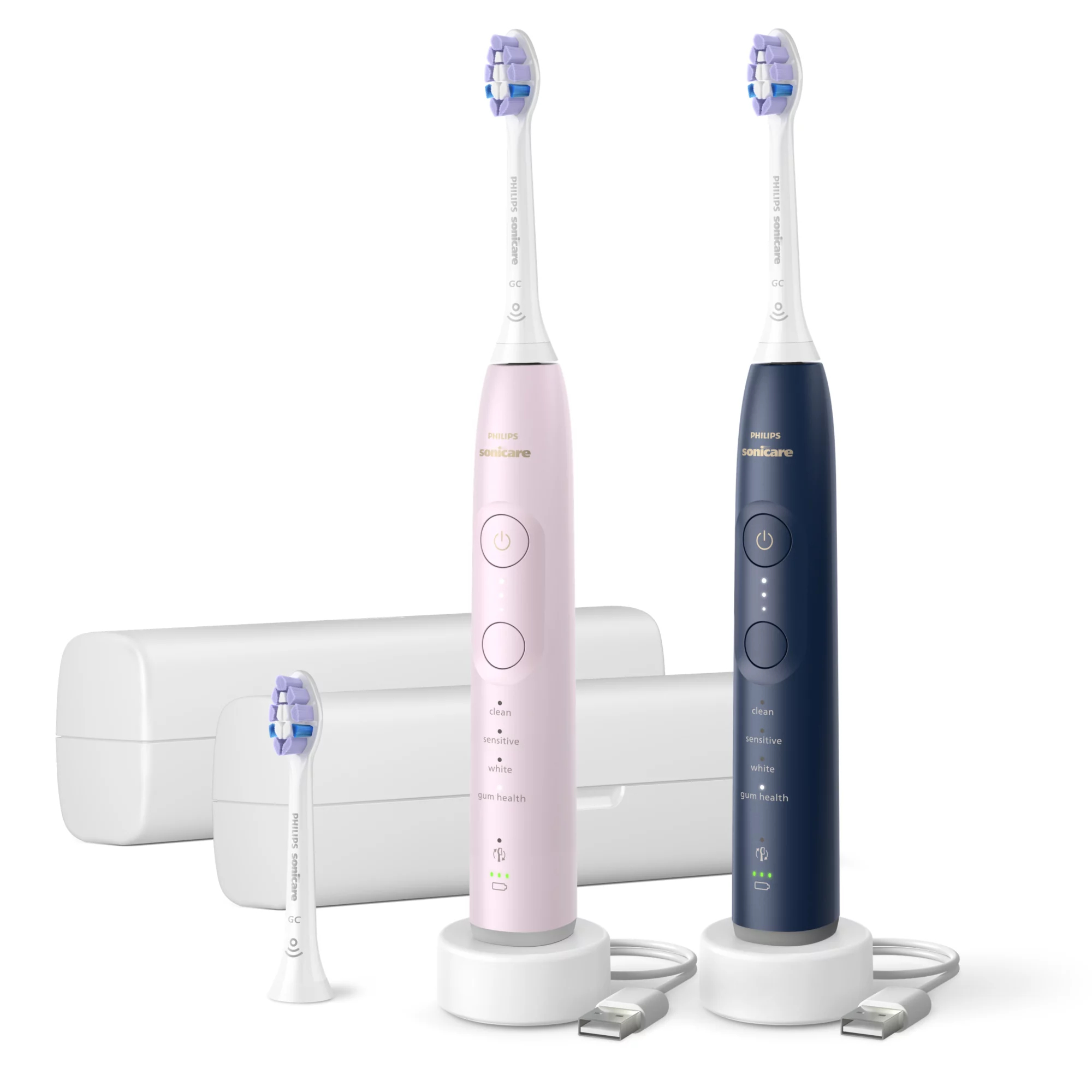Philips HX7439/13 electric toothbrush Adult Sonic toothbrush Light pink, Navy – image 1