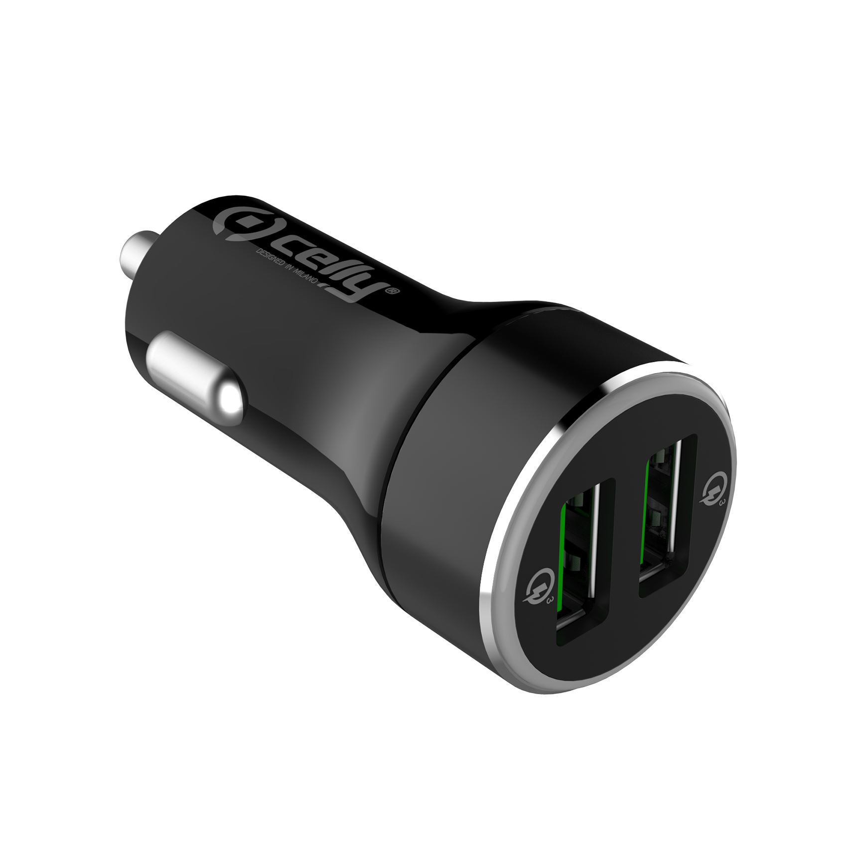 Celly CC2USBQC30BK mobile device charger Black USB Fast charging Auto – image 1