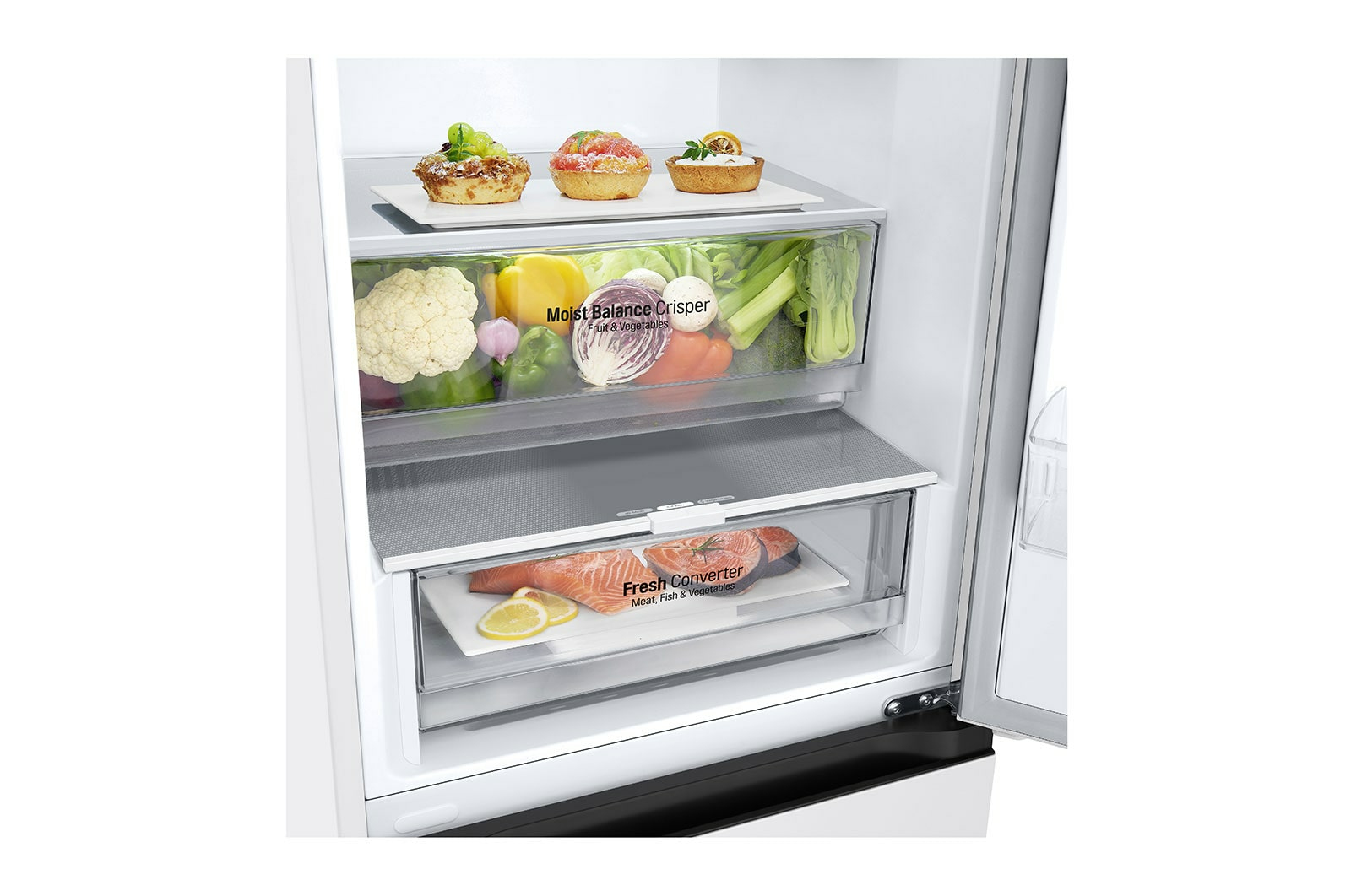 LG GBV3100CSW combi-fridge Freestanding – image 9