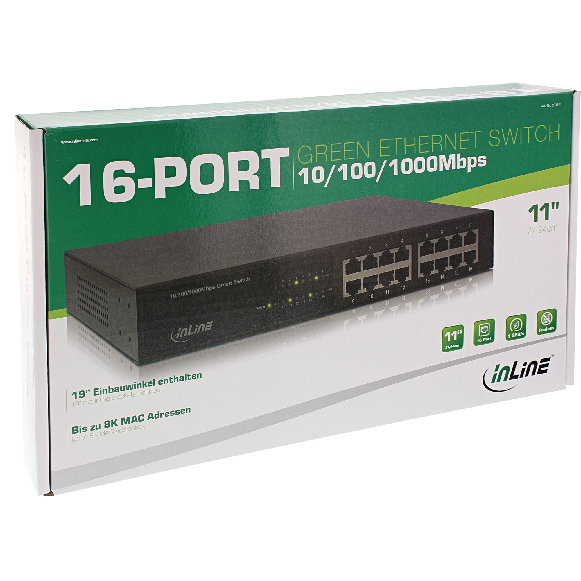 InLine Gigabit switch 16 port – image 4