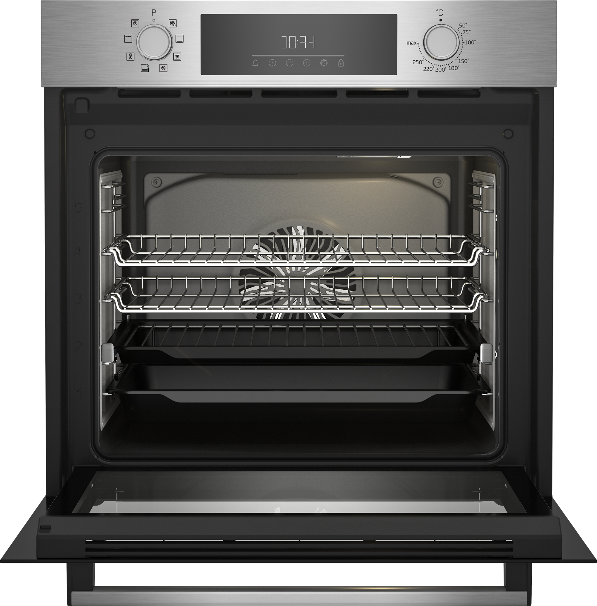 Beko BBQM22301XC 60cm Built-In Single Multi-Function Oven with Touch Control LED Timer – image 4