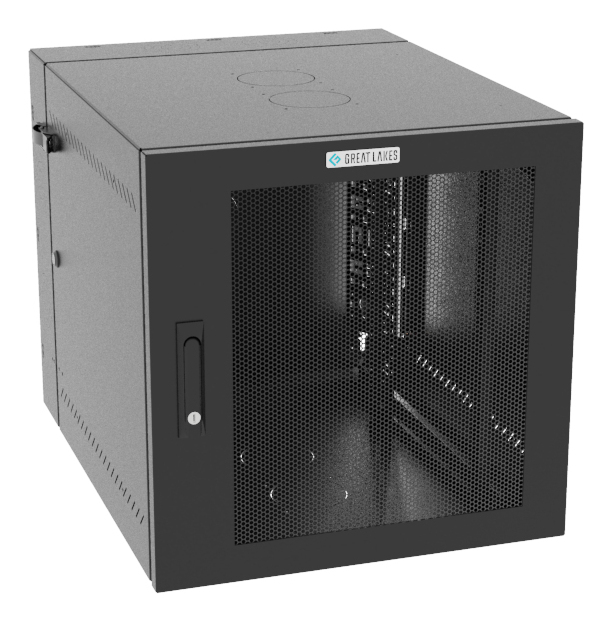 Vertiv VR Rack GL24WMCMM-B-SH-00-CM rack cabinet 12U Wall mounted rack Black