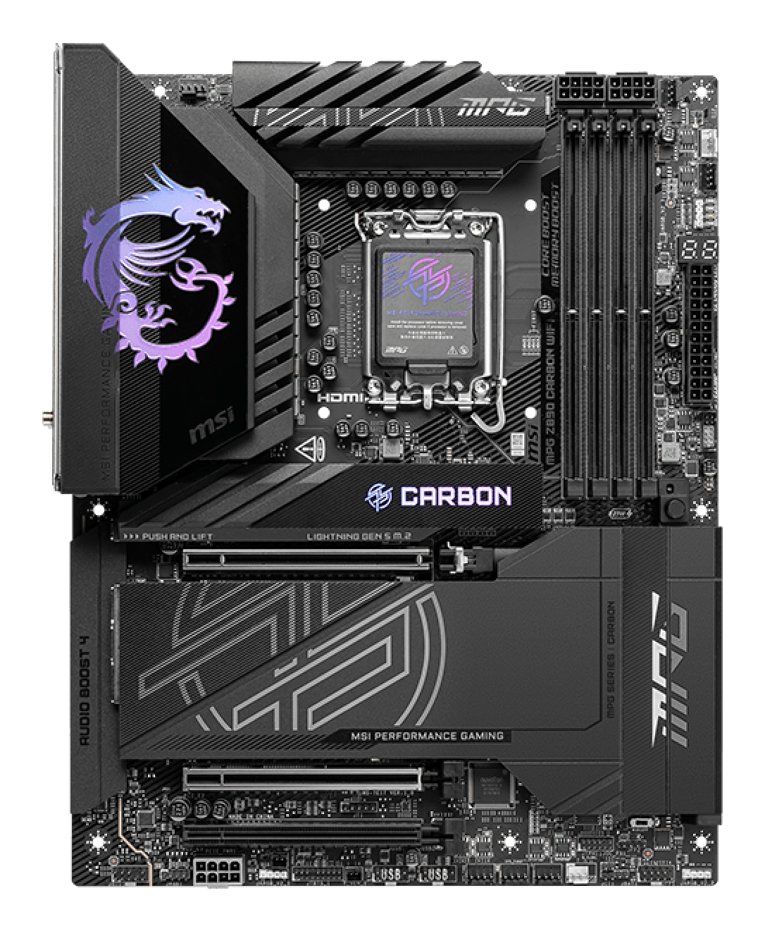 Tarjeta Madre MSI MPG Z890 CARBON WIFI - Socket LGA 1851 - 4x DDR5 - HDMI - ATX - MPG Z890 CARBON WIFI