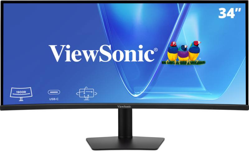 Viewsonic VG Series 34” UWQHD 21:9 IPS Curved Monitor with USB-C Hub – image 1