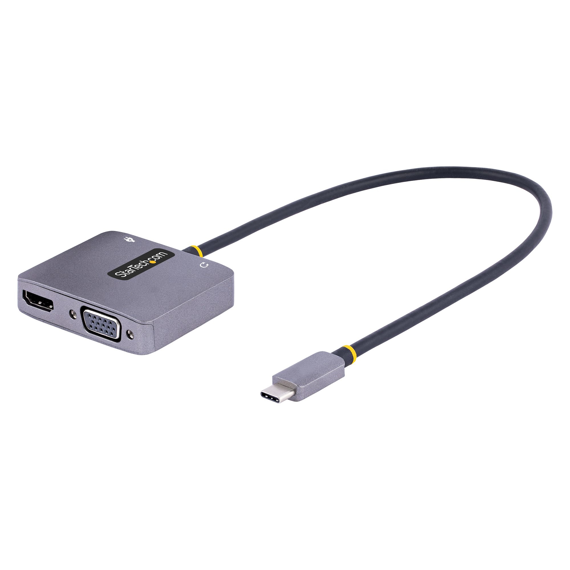 StarTech.com USB C Video Adapter, USB C to HDMI VGA Multiport Adapter